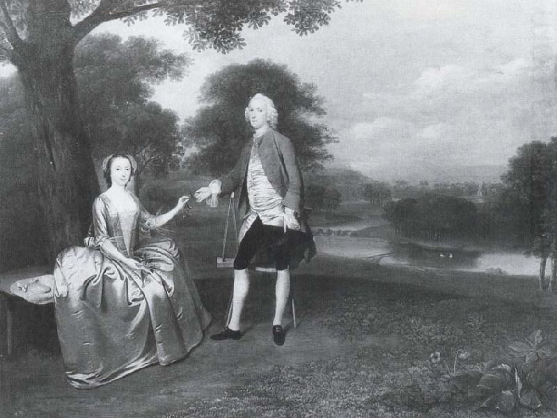 Gentleman and Lady in a Landscape, Arthur Devis